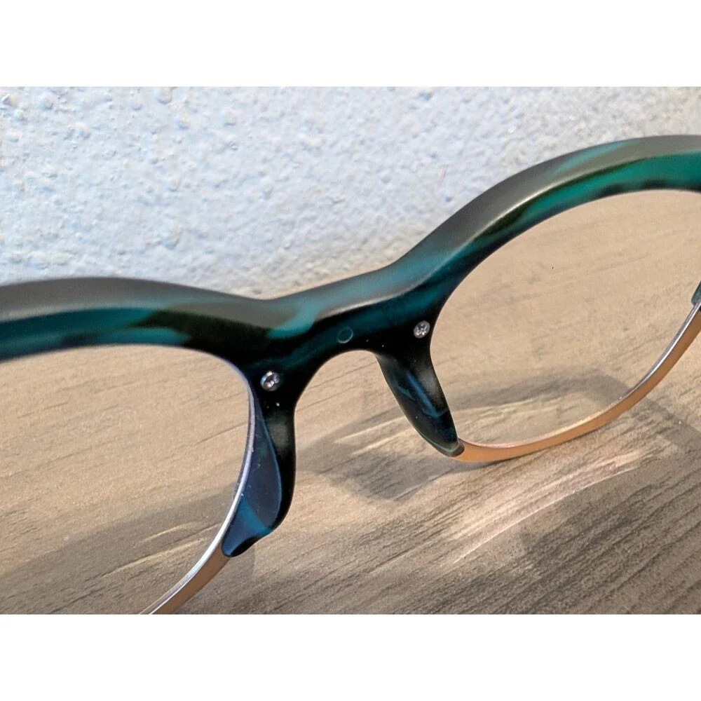 Peepers Georgia 3236 Green Teal Eyeglass Frames 1.75 Marking